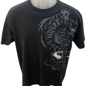 T&C Surf Designs Hawaii Dragon Black Tee Shirt Men M Medium